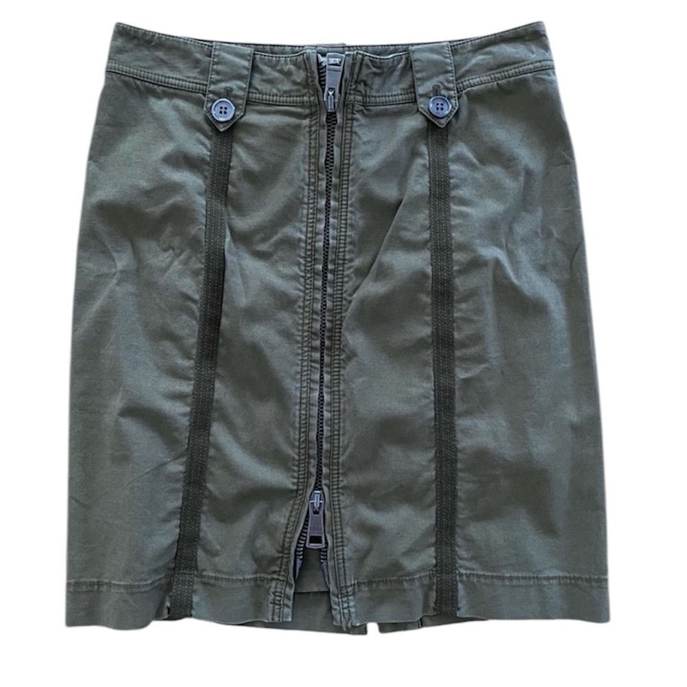 Khaki Green Burberry Skirt